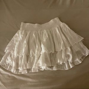 forever21 white ruffled skort